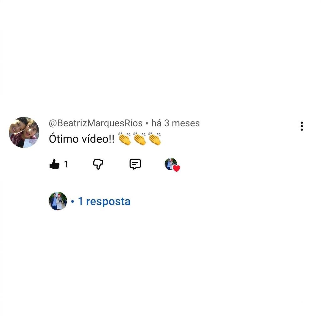 print de comentários do YouTube
